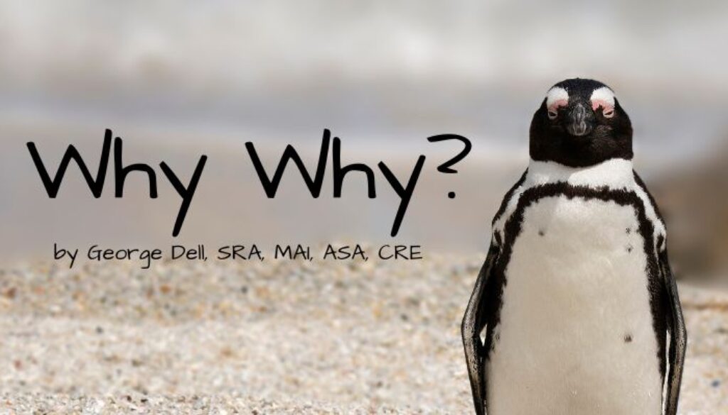 Why Why? by George Dell, SRA, MAI, ASA, CRE