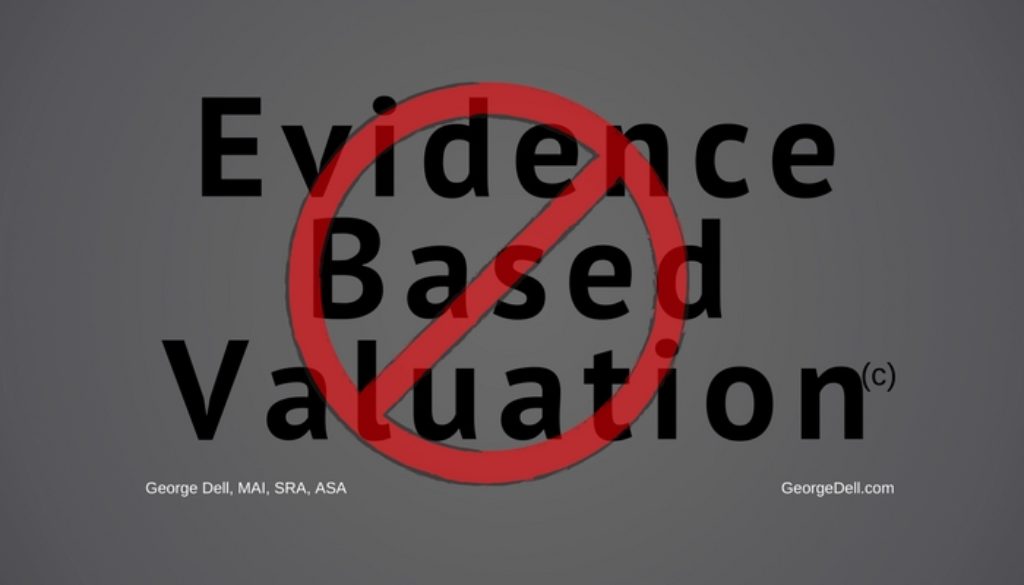 Evidence Based Valuation Banned?