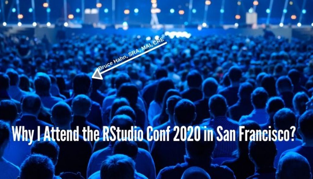 Large conference auditorium filled with people. Bruce Hahn, SRA, MAI, CRE Guest Post, Why I Attend RStudio Conf 2020 in San Francisco?