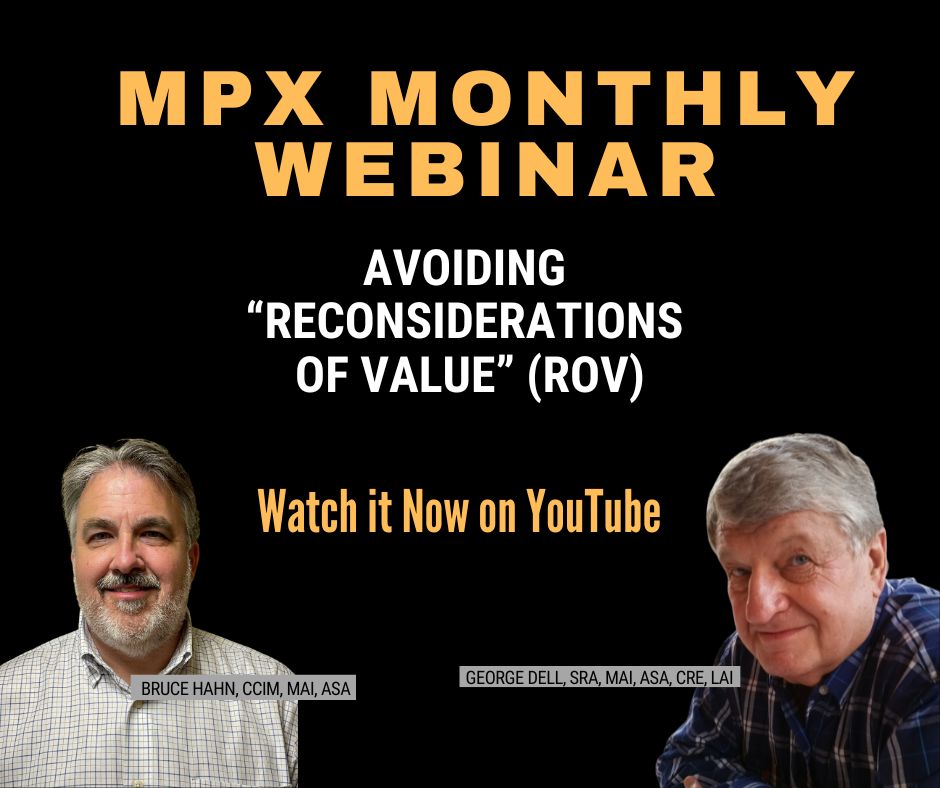 MPX Webinar with Bruce Hahn Avoiding Reconsideration of Value (ROV) with George Dell's Valuemetrics